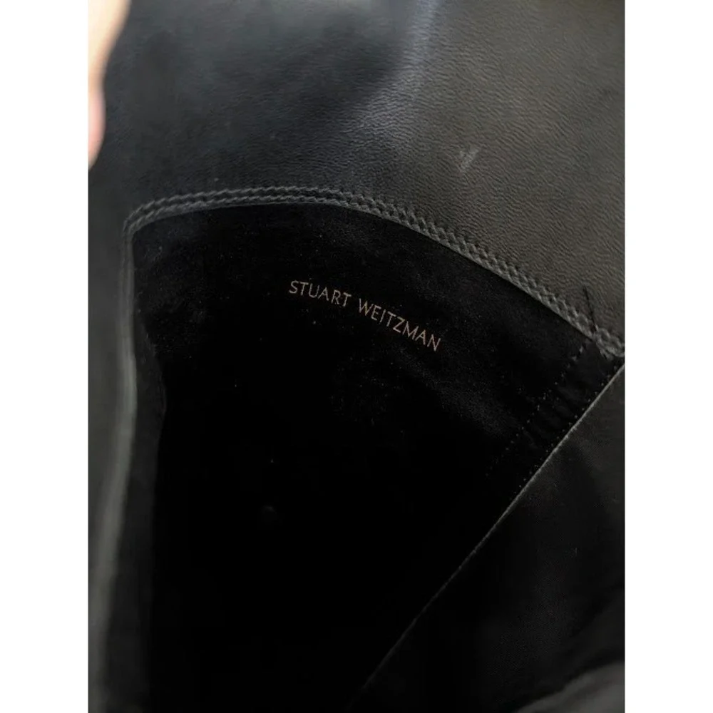 Stuart Weitzman 5050 Suede Leather Over‎ The Knee Tall Stretch Boots Black 7B